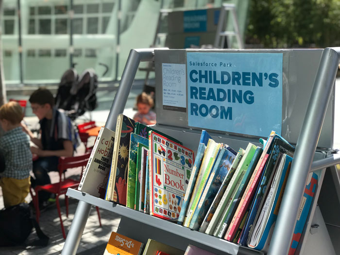 Salesforce Park Children's Book Cart