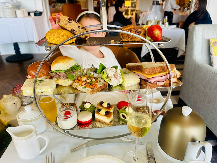 Claremont tea food tower