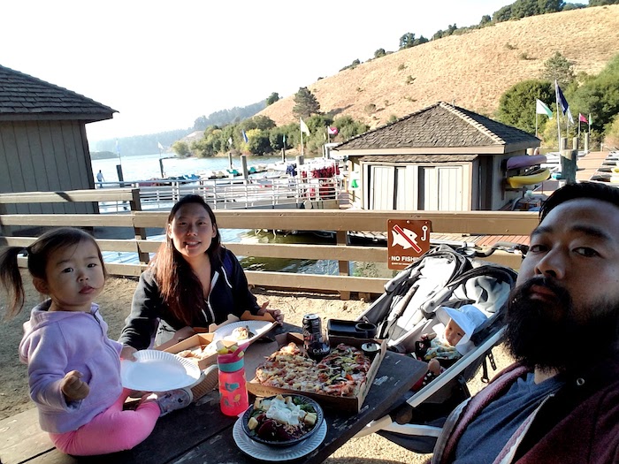 Lake Chabot Park dining with family