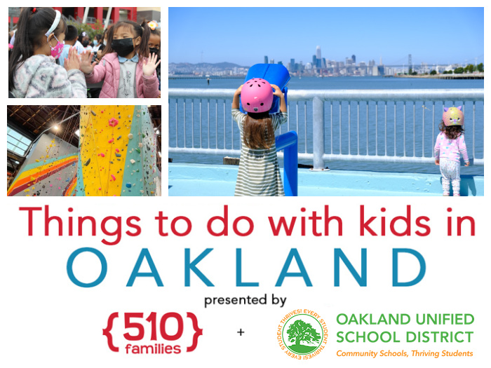 things to do in oakland with kids, kids playing clapping game, kids at middle harbor shoreline, climbing wall