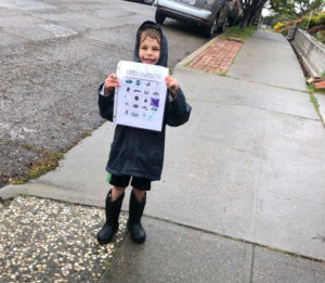 kid on scavenger hunt