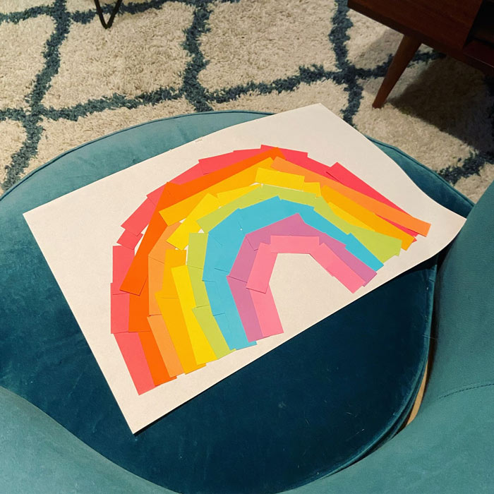 Paper Rainbow for Window Decoration