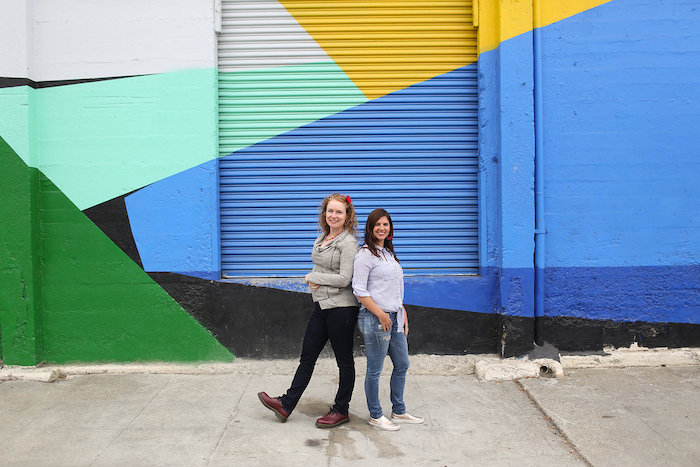 Colorful wall mural in Oakland