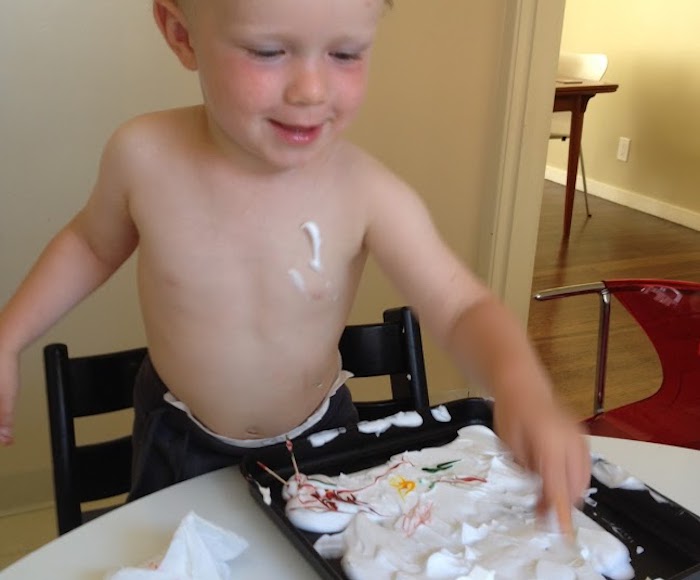 10 Soothing Sensory Activities for Preschoolers Worth the Mess 3 Toddler shaving cream and food coloring