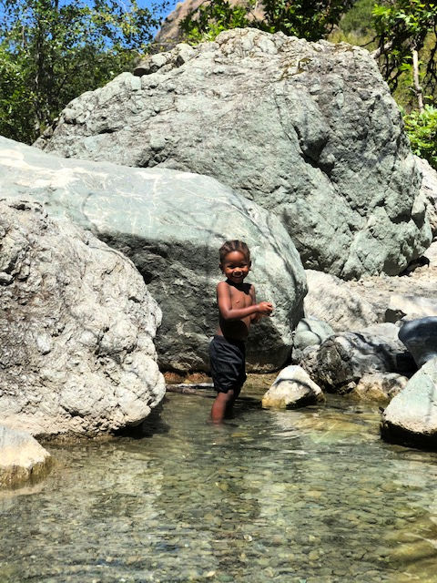 Splash And Rock Scramble at Sunol's Little Yosemite near Fremont 4 Carter splashes and plays at Little Yosemite