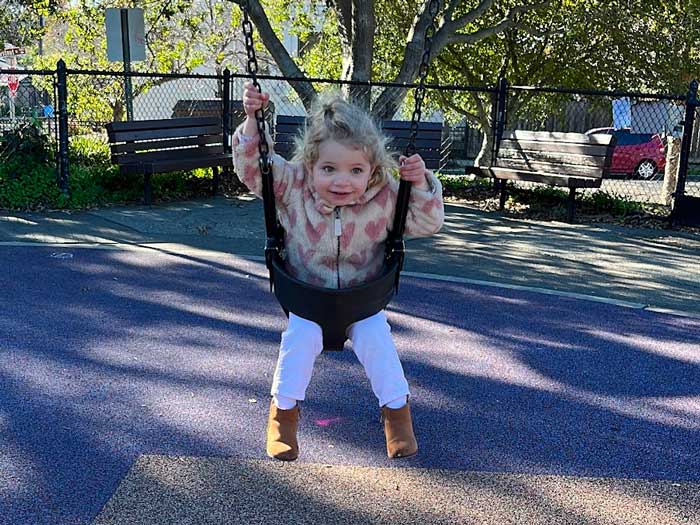 Cedar Rose Park baby swings