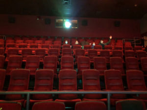 Having the movie theater to ourselves