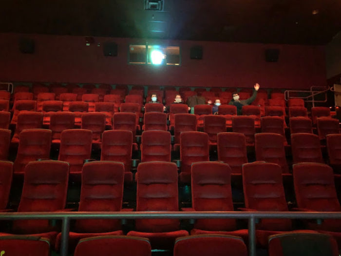 Having the movie theater to ourselves