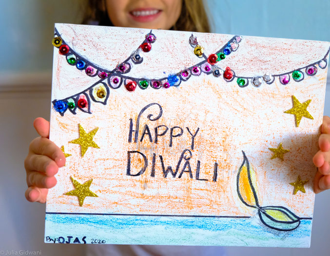diwali kid art