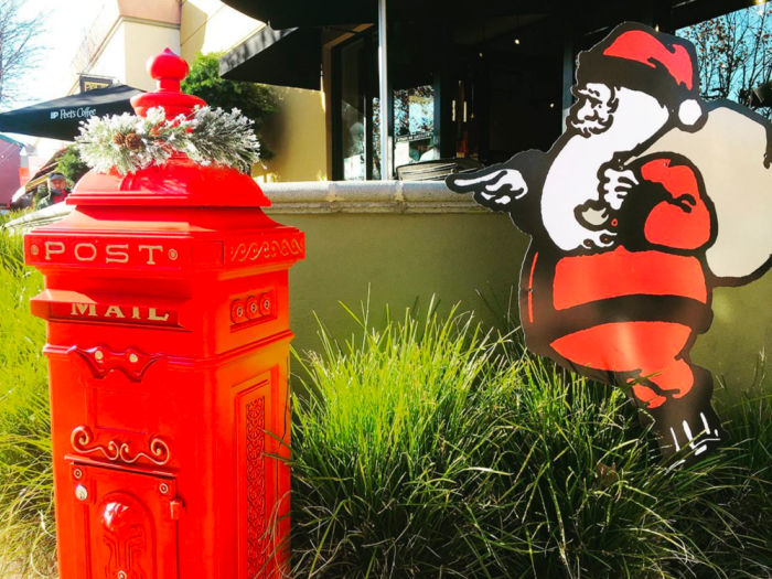 Santa mailbox on fourth street