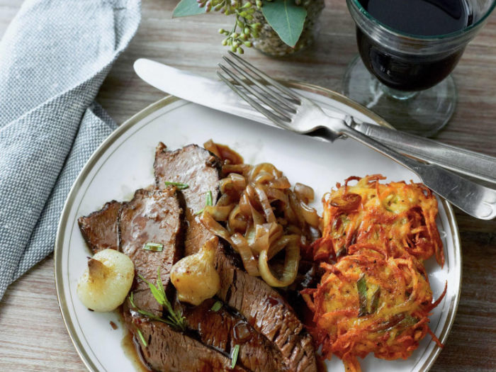 brisket and latke