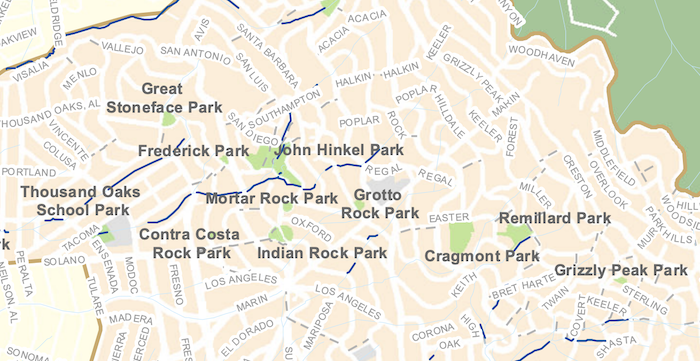 Where to Scramble: The Rock Parks of North Berkeley 2 Rock Parks of Berkeley