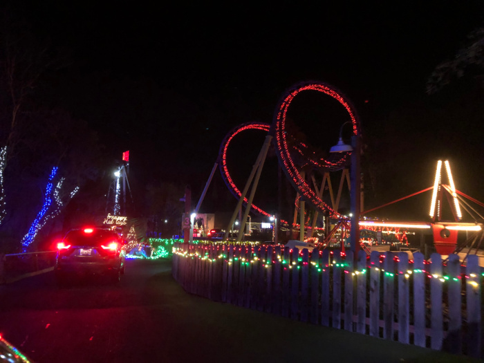 Drive Through Christmas Lights at Six Flags Vallejo 1 six flags christmas lights