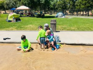 Children playing in sand