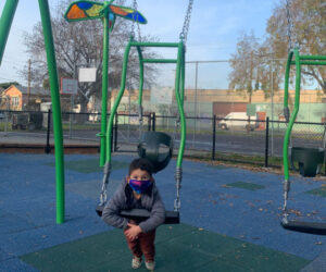 really cool swings at willard mini park in Oakland