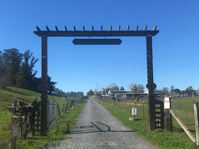 farm gate and driveway in petaluma
