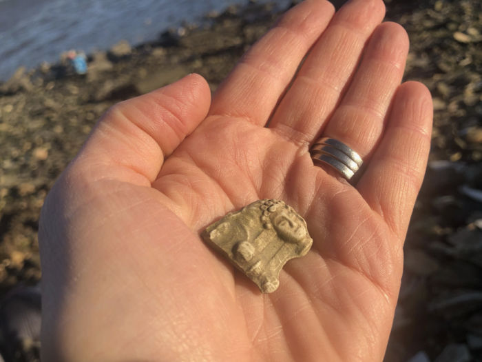 Unusual TEPCO Beach in Richmond is Full of Riches 3 buddha in hand at ceramics beach