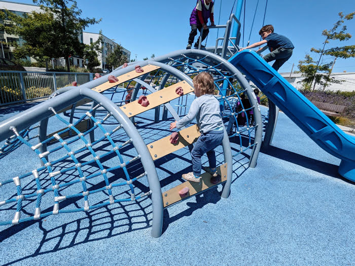 Whale structure at Alameda Point Neighborhood Playground