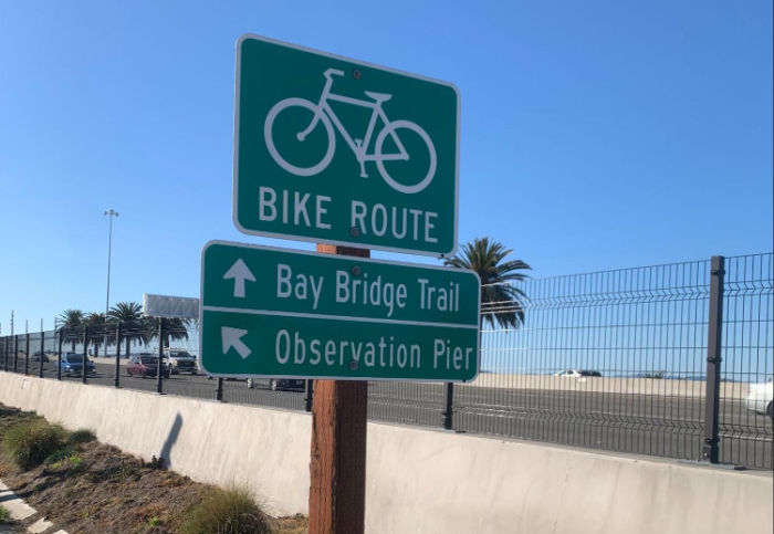 bike route sign