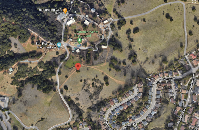 aerial map of knowland park in oakland