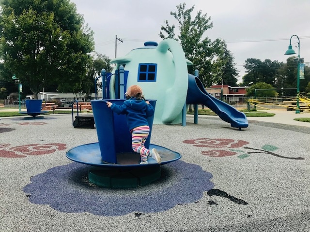 Visit Vallejo's Children's Wonderland 4 child spinning tea cup playground