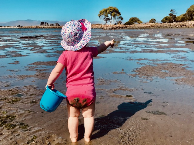 Toddler at beach