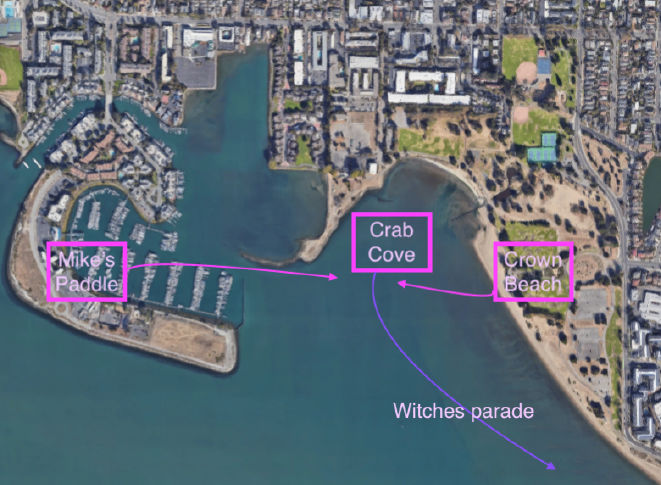 Map of witches parade route