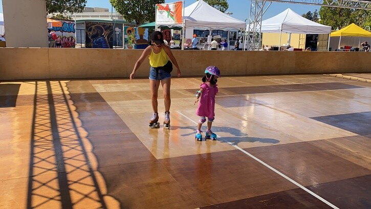 Family Roller Skating at Liberation Park in East Oakland 4 liberation park roller skating