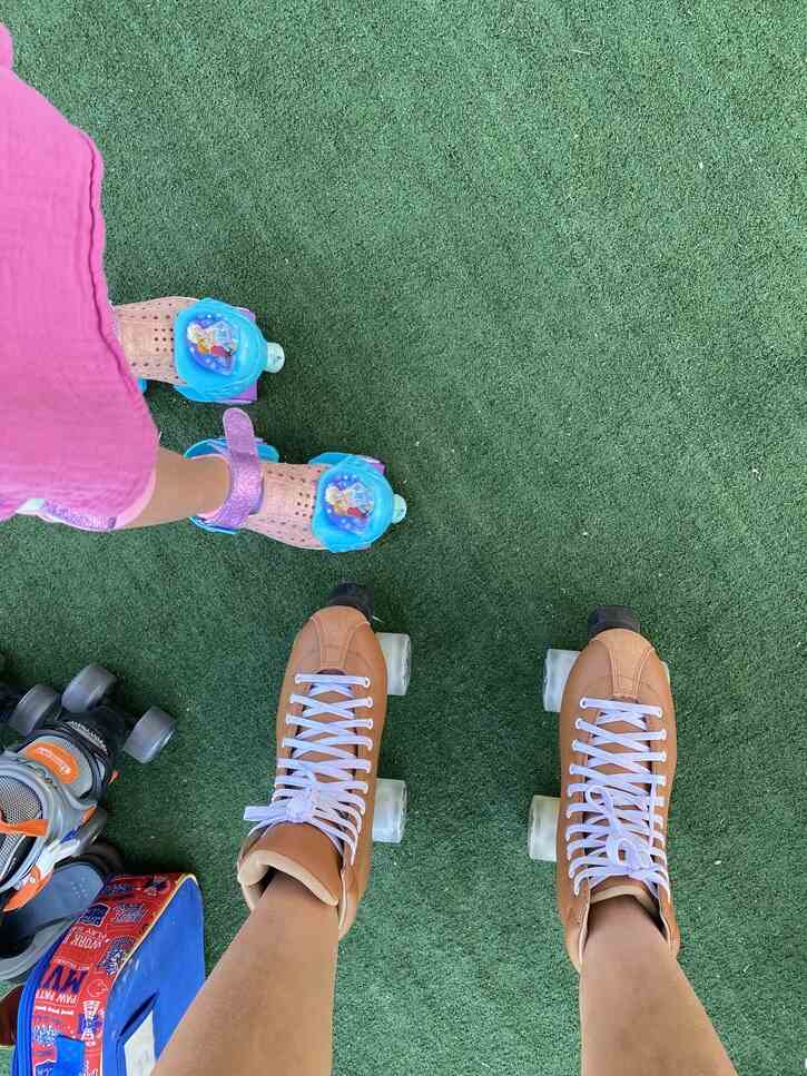 Family Roller Skating at Liberation Park in East Oakland 2 roller blades