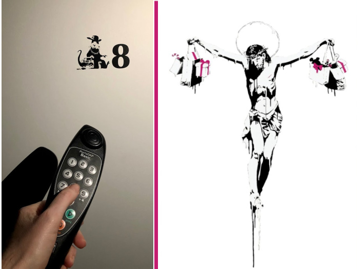 banksy remote and subversive jesus painting