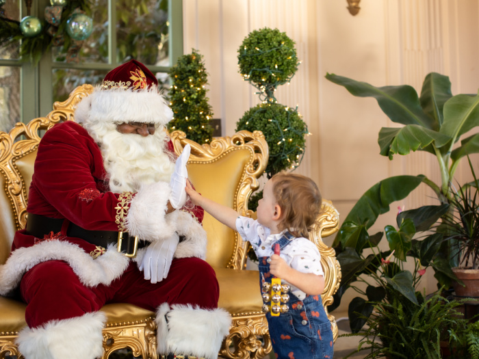 Ticket Alert: Holidays at Filoli Gardens in Woodside 5 santa with girl