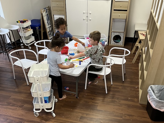 Sensory activities for 3 young children play time