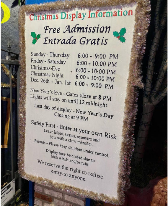 Worth the Drive: Deacon Dave's Awesome Christmas Lights in Livermore 5 Deacon Daves welcome sign