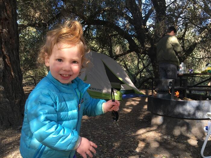 tent camping with toddler in national park