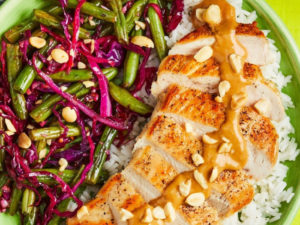 chicken white rice vegetables