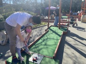 girl dad mini golf