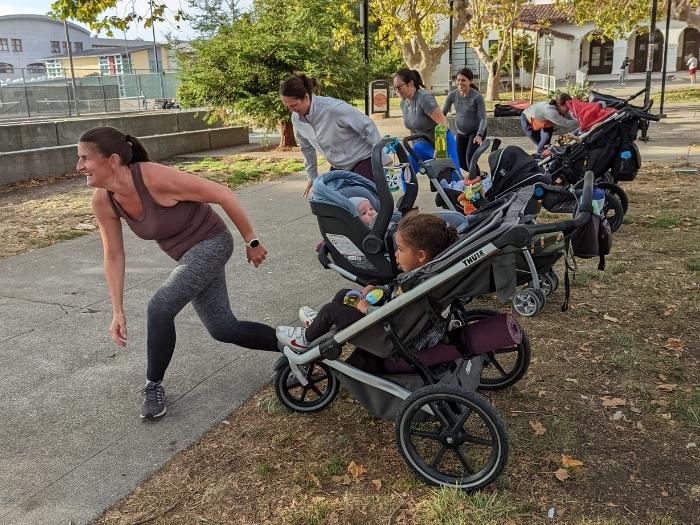 Stroller fitness class with Fit4Mom