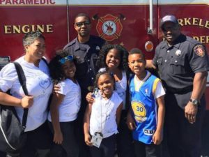 kids and firefighters