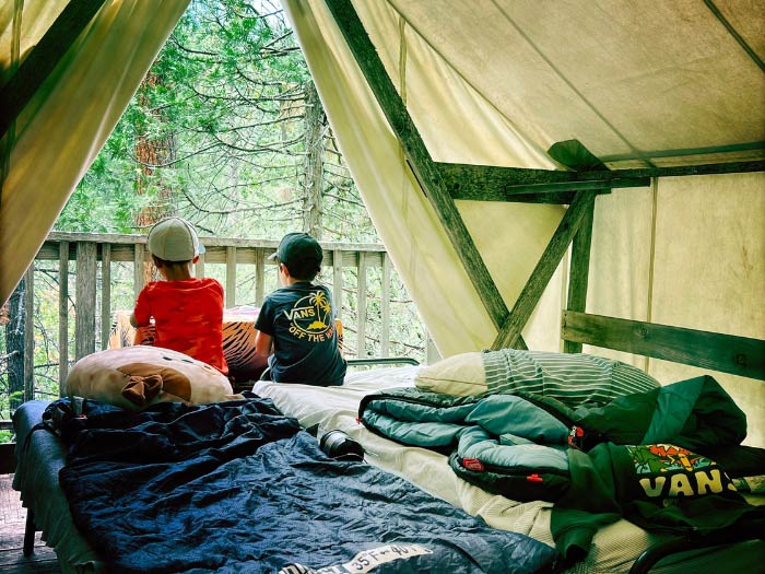 Family tent at Feather River family camp