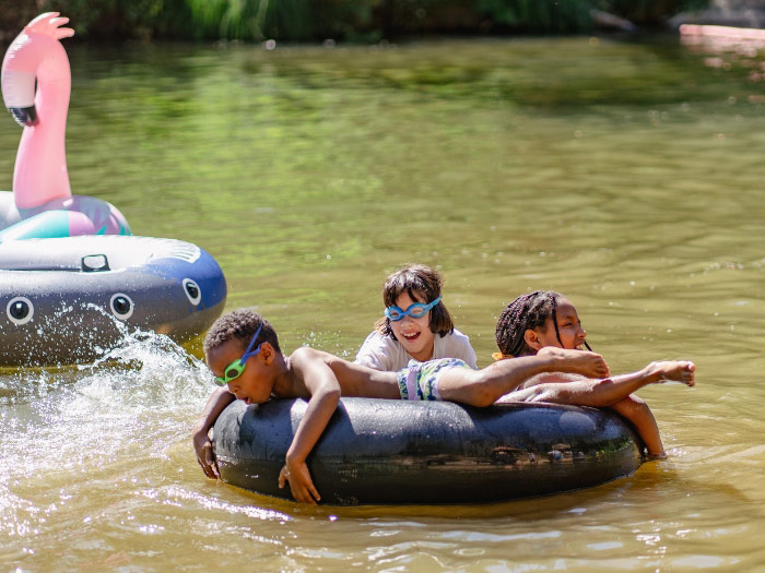 Kids playing at Feather River camp
