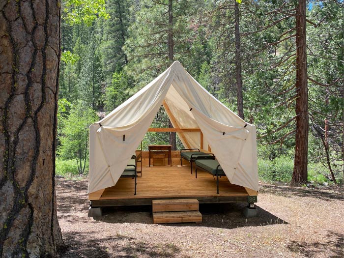 Family tent at Feather River family camp