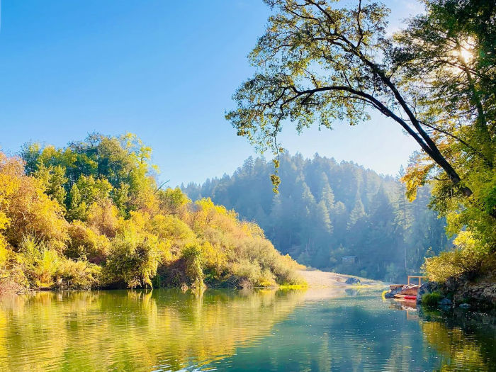 a calm time at the russian river