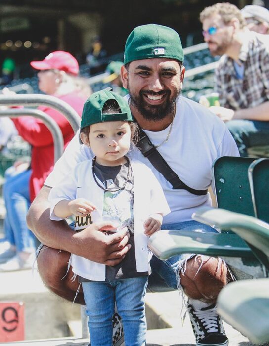 East Bay Father’s Day Guide 6 Dad and young daughter at a professional baseball game