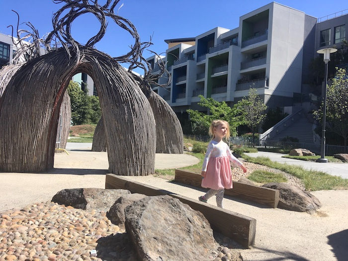 What to Do With Kids Around San Francisco's Chase Center 4 willow houses at the playground