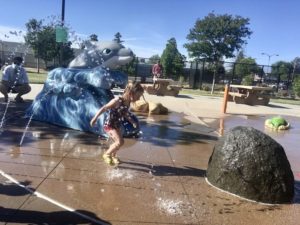 spray ground and child