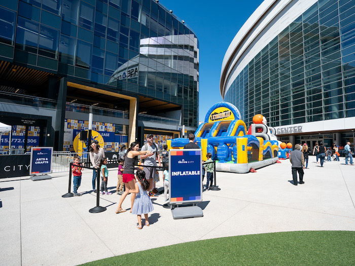 Enjoy Blankets & Blockbusters at the Chase Center (FREE) 4 kids zone at thrive city