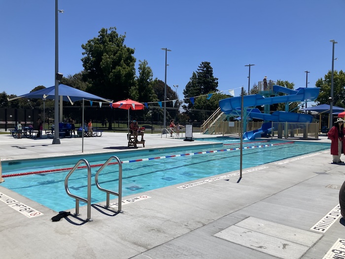 swimming pool with lanes for swim test