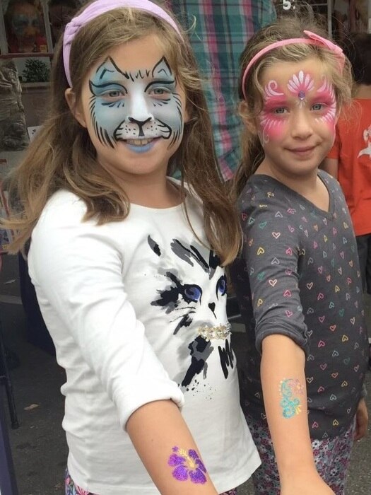 Girls with face paint