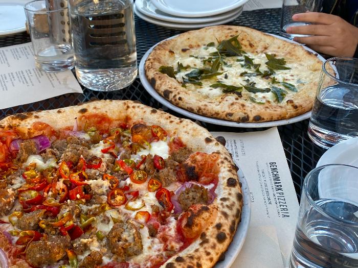Two pizzas from Benchmark
