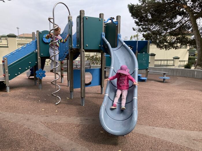 Children playing at playground in San Francisco